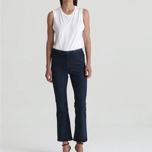 AG Adriano Goldschmied Dark Blue High-Rise Flare Jeans 26